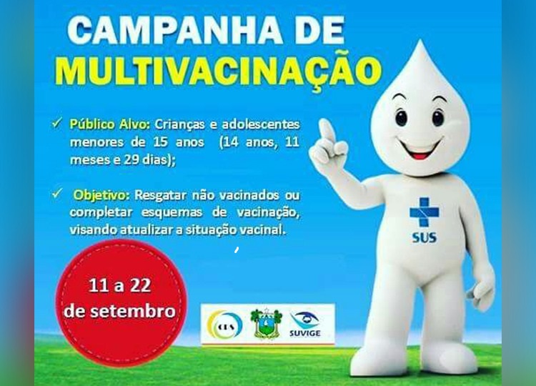 Saúde realiza Campanha de Multivacinação em crianças e adolescentes