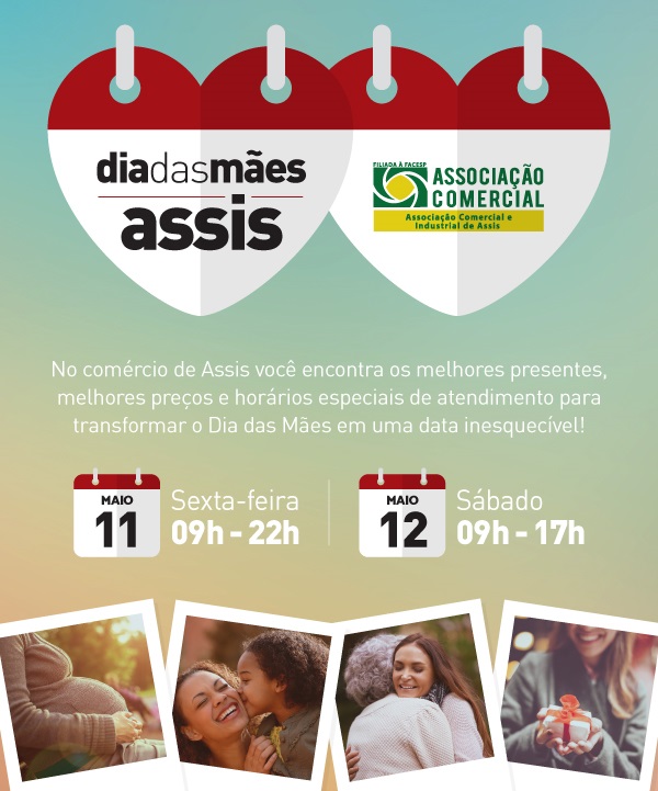 Comércio assisense atende em horário especial neste Dia das Mães