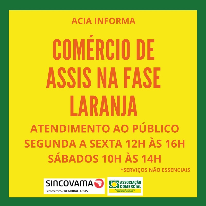 Atendimento ao público será de quatro horas por dia no comércio de Assis