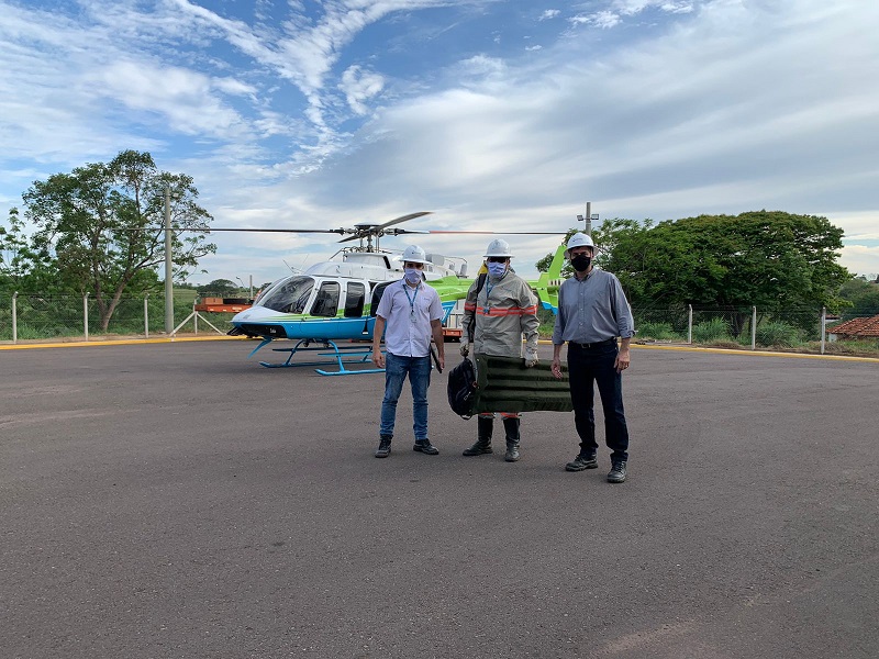 Energisa usa helicóptero para a localizar danos que o temporal causou em Assis e região