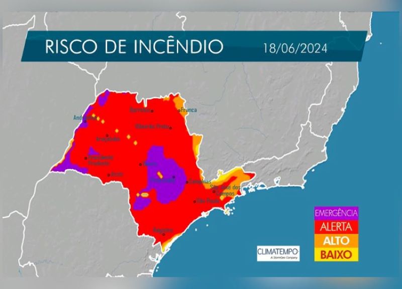 Assis está entre as regiões de São Paulo em estado de emergência para incêndios