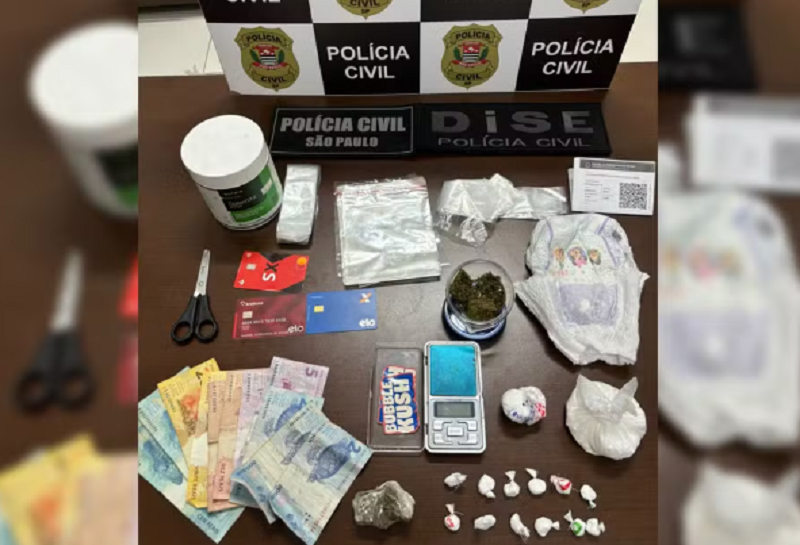 Polícia Civil apreende drogas escondidas em fralda de bebê durante operação em Tupã