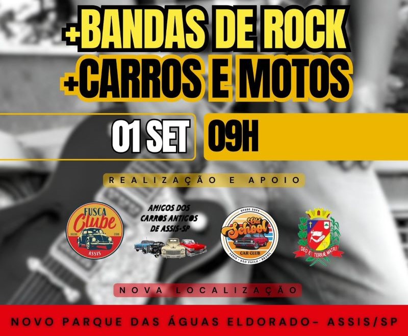 1º Encontro de carros antigos e motos será neste domingo no Parque das Águas Colinas/Eldorado