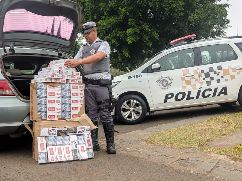 Policiamento Rodoviário flagra contrabando de cigarros em Palmital