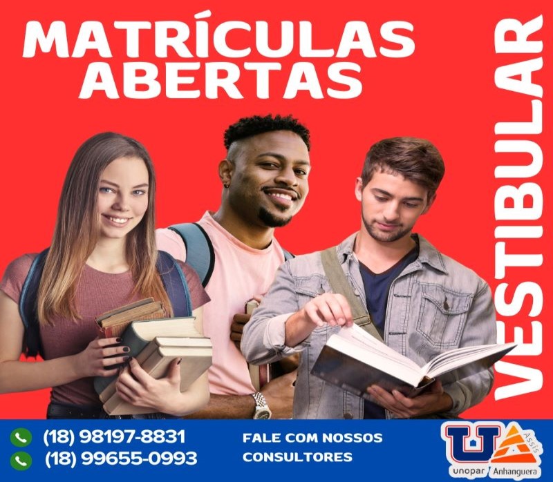 Matrículas Abertas na Unopar Anhanguera Assis! Dê o Primeiro Passo para uma Carreira de Sucesso!