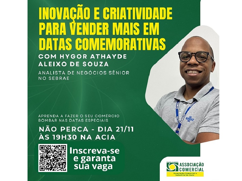 ACIA realiza evento sobre inovação e criatividade para vender mais em datas comemorativas