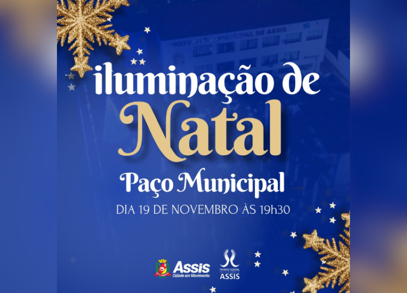 Paço Municipal de Assis inaugura decoração natalina hoje, 19, à noite