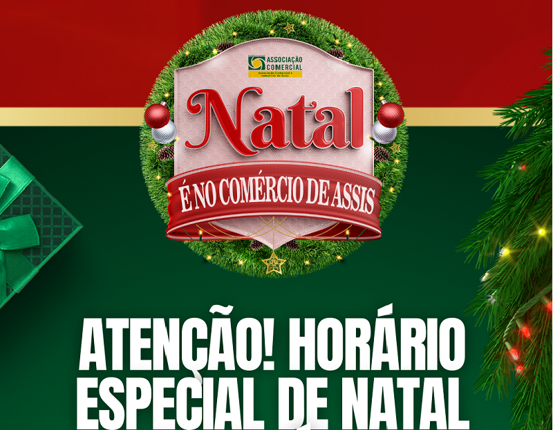 Comércio de Assis funcionará em horário especial para o Natal e já abre à noite