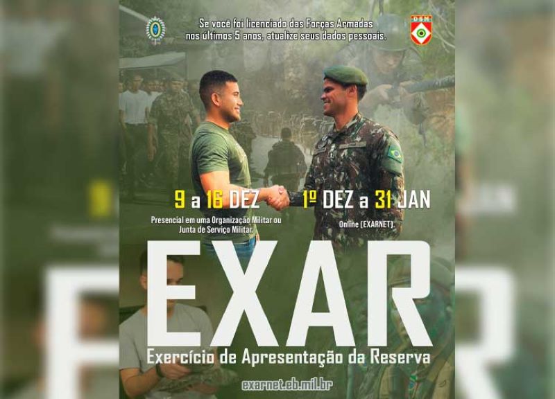 Exercício de Apresentação da Reserva vai até o dia 16