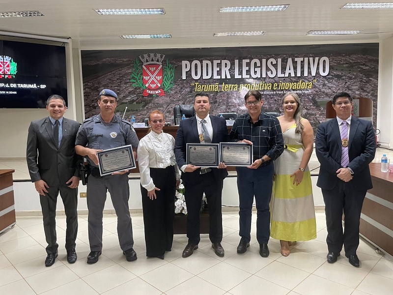 Delegado de Polícia é homenageado pela Câmara Municipal de Tarumã