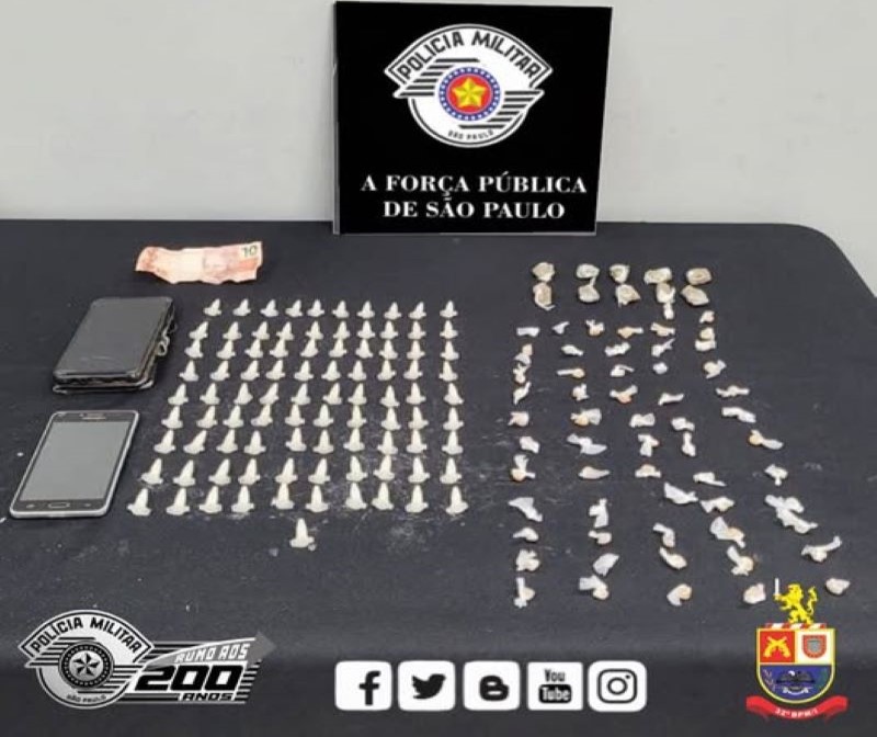 Polícia Militar prende homem por tráfico de drogas em Cândido Mota