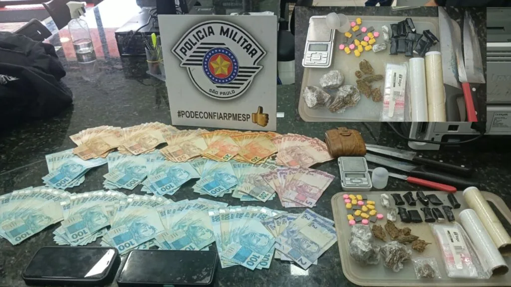 Polícia apreende R$ 11,8 mil, maconha e ecstasy após abordagem na Raposo Tavares