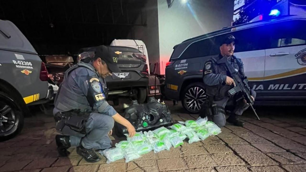 TOR prende homem com 15 kg de dry escondidos no tanque de combustível